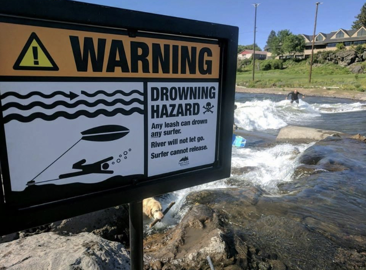 Leash Drowing Hazard