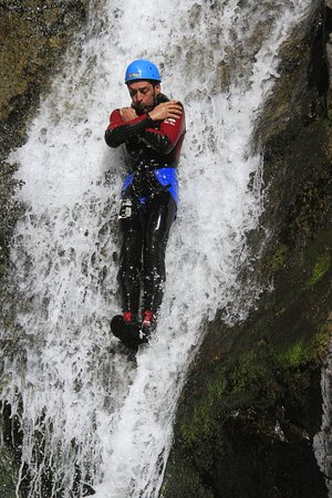 Position de sécurité canyon